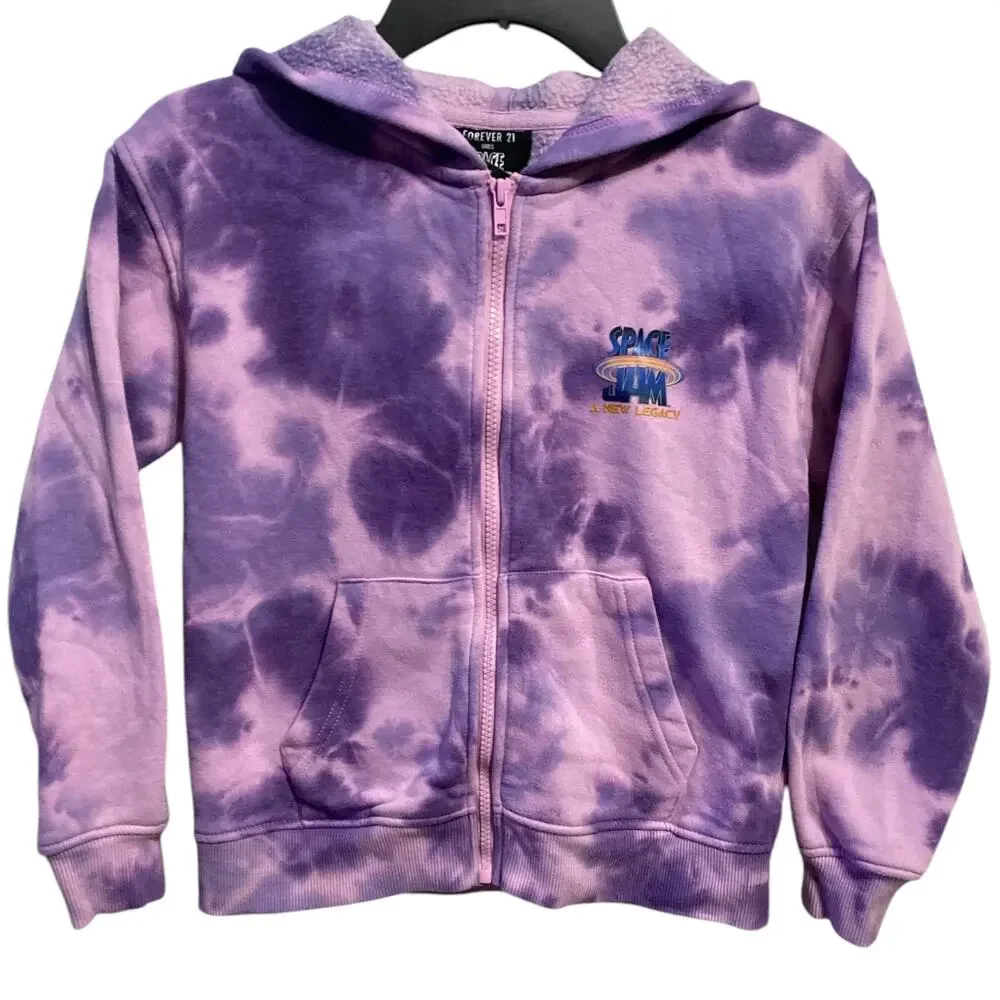 Space Jam Looney Tunes Tie Dye Kids Hoodie 9/10